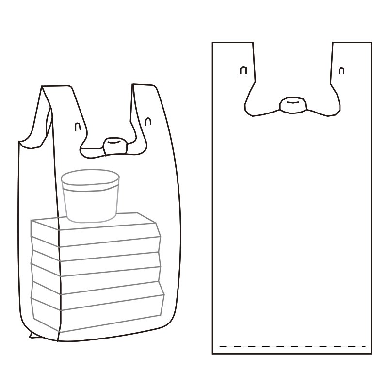ldpe透明2.25mil背心袋